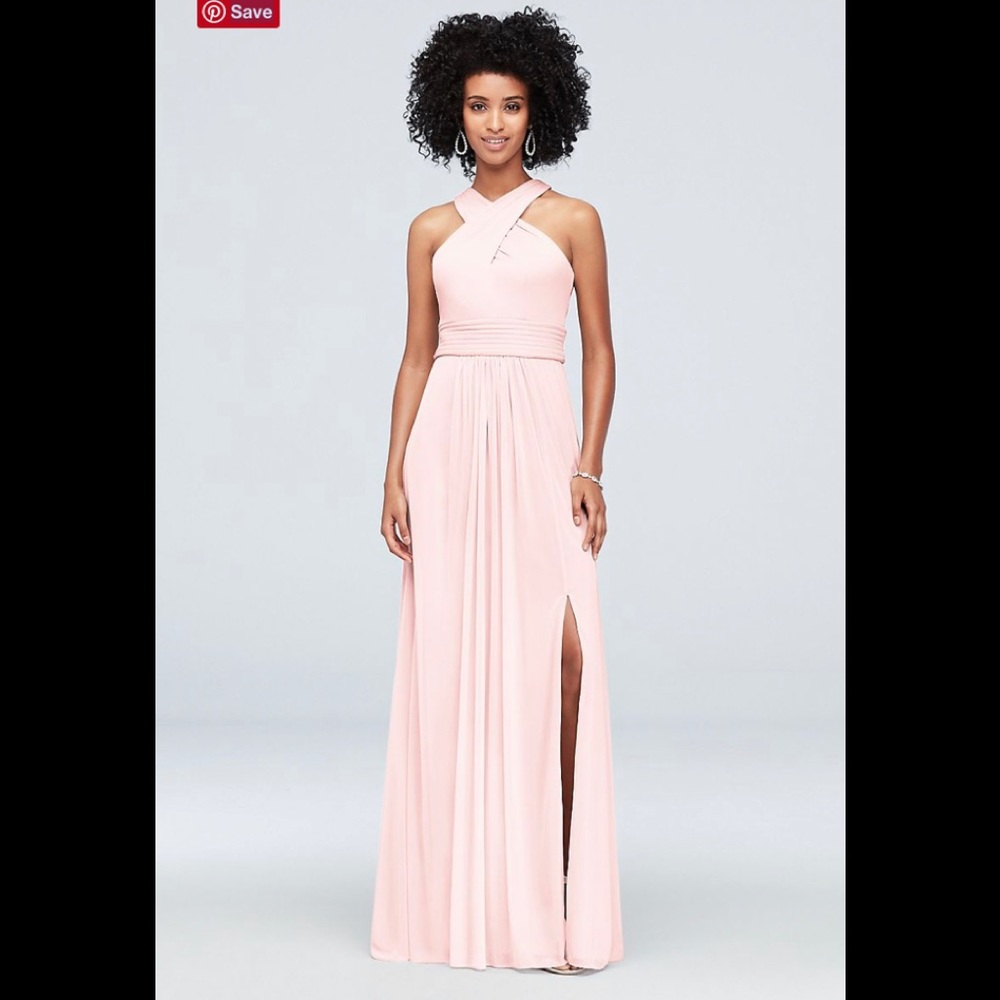 🔴SOLD🔴David’s Bridal crisscross mesh dress